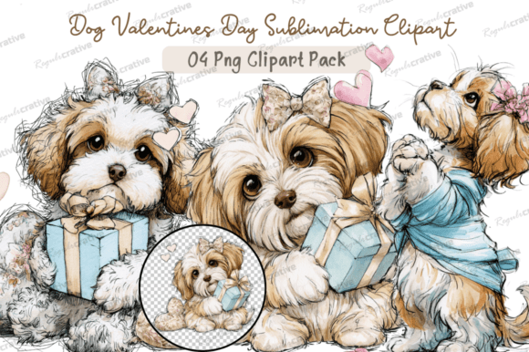 Download Dog Valentines Day Clipart,Whimsical Dog - Valentines day Collection