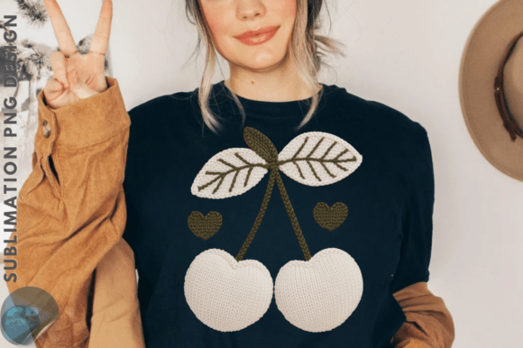 Download Faux Crochet Valentines Day Cherry PNG D - Valentines day Collection