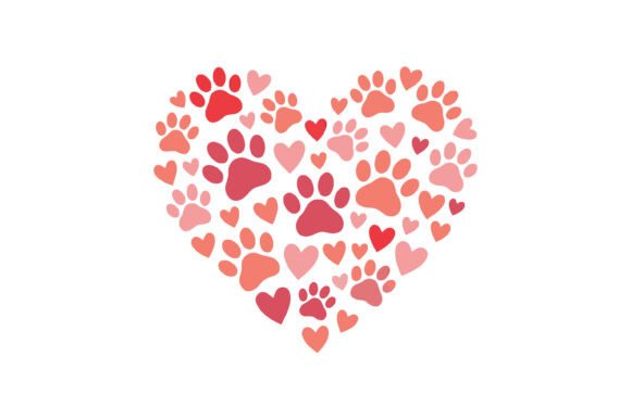 Download Pet Paw Heart Love Design - Love design Collection