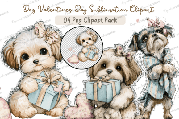 Download Dog Valentines Day Clipart,Whimsical Dog - Valentines day Collection