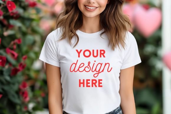 Download Valentine Shirt Mockup Bella Canvas 3001 - Shirt Collection
