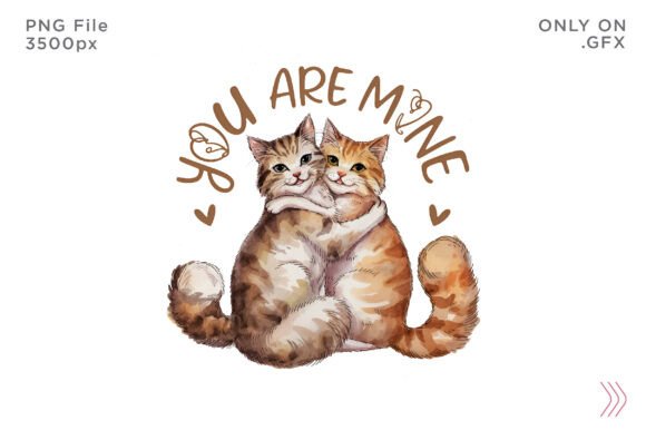 Download Happy Valentines Day Cats PNG T-shirt - Shirt Collection