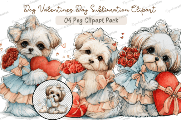 Download Dog Valentines Day Clipart,Whimsical Dog - Valentines day Collection