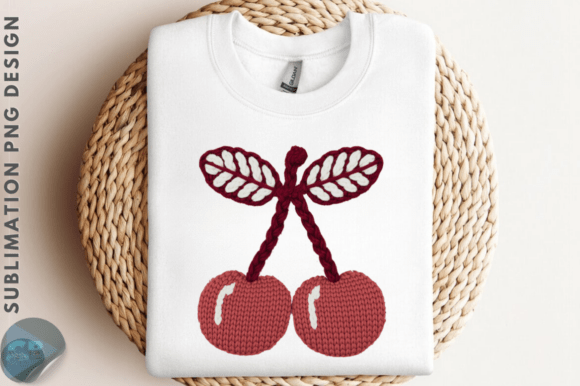 Download Valentines Day Faux Crochet Cherry PNG D - Valentines day Collection