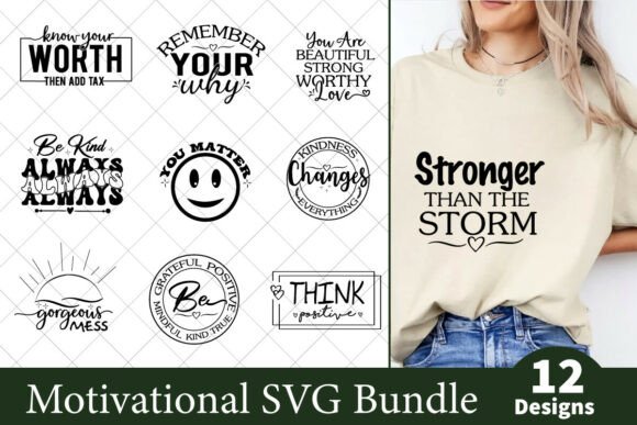 Download Motivational SVG Bundle T-shirt Design - Shirt Collection