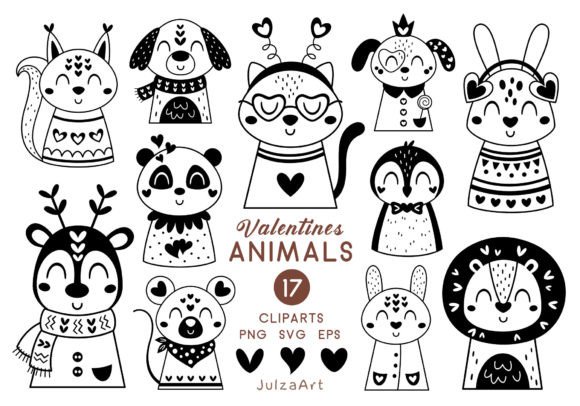 Download Valentines Day, Valentine Animal Clipart - Valentines day Collection