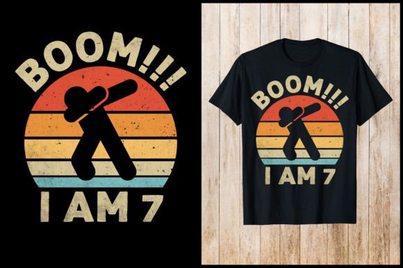 Download Boom I Am 7 T-Shirt Birthday Design - Shirt Collection