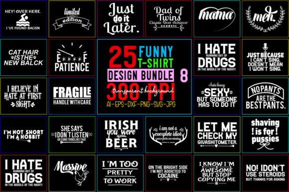 Download Funny SVG Bundle / T-Shirt Bundle - 08 - Shirt Collection