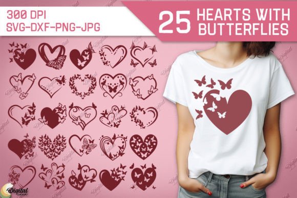 Download Butterfly Heart SVG Bundle. T-shirt SVG - Shirt Collection
