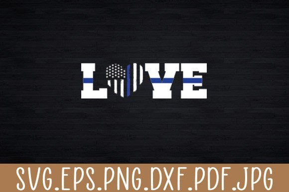 Download Cute Thin Blue Line Love Design - Police - Love design Collection