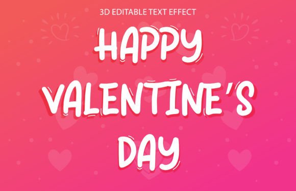 Download Happy Valentin's Day Day 3D Text Effect - Premium Resources