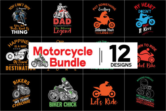 Download Motorcycle  Bundle | T-shirt Design - Shirt Collection