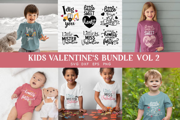 Download Kids Valentine Shirt Svg Bundle Vol 2 - Shirt Collection